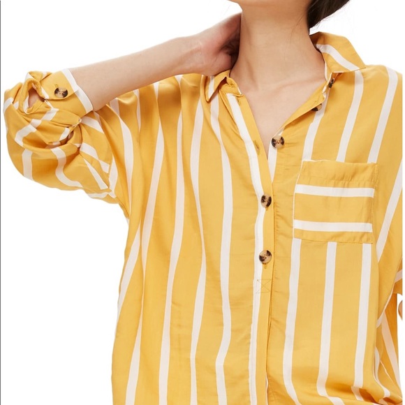 SOLD Top Shop Yellow Blouse Size 4 - Picture 2 of 8